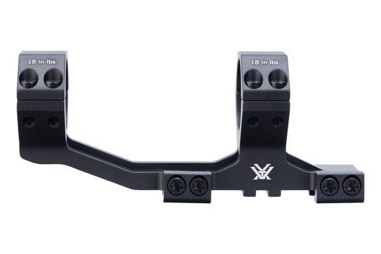 Vortex Optics 30mm Sport Cantilever Mount has a matte black finish